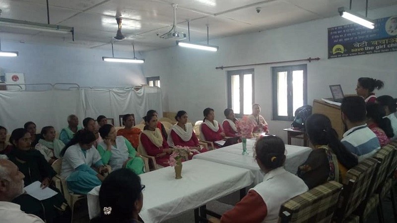 International Nurses Day celebration in Civil Hospital, Rajgarh by Akal College of Nursing students